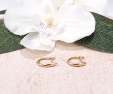 Złote kolczyki 1,39g/p585  al.14