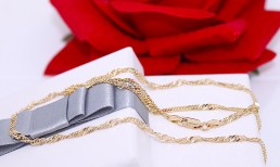 Złoty łańcuszek p.585/6,37g - splot Singapur   ŁS