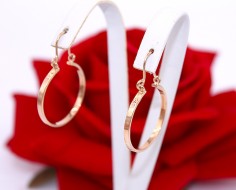 Złote kolczyki p.585/3,93g z różowego złota   ŁZ