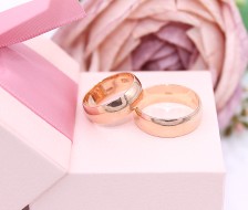 Złote obrączki p.585/10,10g - różowe złoto   ŁZ