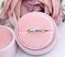 Złoty pierścionek p.375/1,58g z brylancikami   ŁZ