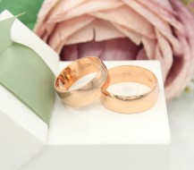 Złote obrączki p.585/11,39g - lekko różowe złoto    ŁZ