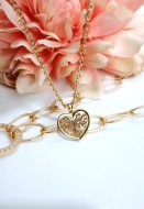 Złota zawieszka p.585/1,82g Serce 3D  al.14