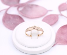 Złoty pierścionek p.585/1,62g z cyrkonią    ŁZ