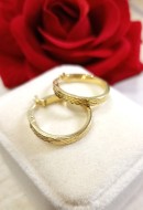 Złote kolczyki p.585/1,77g  Koła  al.14