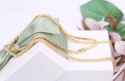 Złoty łańcuszek p.585/12,49g - splot Królewski   ŁZ