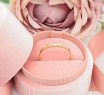 Złoty pierścionek p.585/1,89g z cyrkonią   ŁS