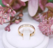 Złota obrączka p.585/2,24g z białego złota   ŁS