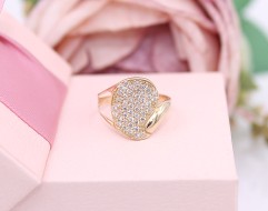 Złoty pierścionek p.585/2,48g z cyrkoniami    ŁZ