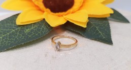 Złoty pierścionek z cyrkonią 2,06g/p.585  al.14