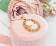 Złota zawieszka p.585/3,94g - Kamea   ŁZ