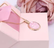 Złota zawieszka p.585/2,53g z różą    ŁZ