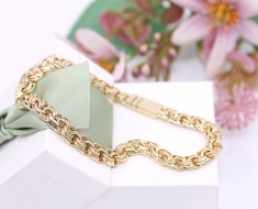 Złota bransoleta p.585/21,16g - splot Garibaldi   ŁZ