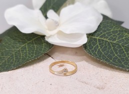 Złoty pierścionek p.585/1,89g  al.14