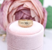 Złoty pierścionek p.585/1,90g z ażurowym frontem   ŁS