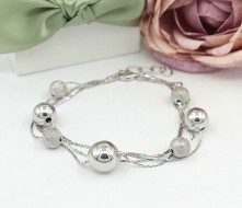 Srebrna bransoletka p.925/12,72g z kulkami    ŁZ