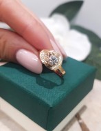 Złoty pierścionek p.583/2,11g   al.14