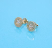Złote kolczyki p.585/1,52g z cyrkoniami  ŁS