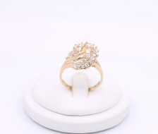 Złoty pierścionek p.585/4,19g  z cyrkoniami   ŁS