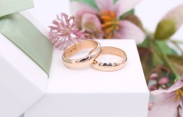 Złote obrączki p.585/8,18g   ŁZ