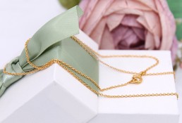 Złoty łańcuszek p.585/2,49g - splot Ankier   ŁZ