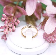 Złoty pierścionek p.585/1,21g z cyrkoniami   ŁS