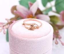 Złoty pierścionek p.585/2,14g - różowe złoto   ŁS