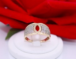 Złoty pierścionek p.585/4,98g z cyrkoniami   ŁZ