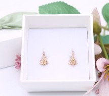 Złote kolczyki p.585/2,18g - różowe złoto   ŁZ