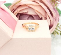 Złoty pierścionek p.585/3,43g z cyrkonią    ŁZ