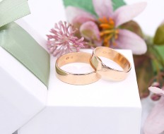 Złote obrączki p.585/8,49g   ŁZ