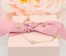 Złota bransoletka p.585/0,98g z blaszkami    ŁS