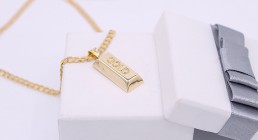 Złota zawieszka p.585/1,91g - sztabka   ŁS
