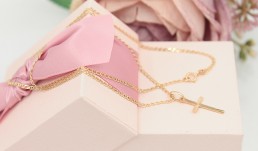 Złoty łańcuszek z Krzyżykiem p.585/2,52g    ŁZ