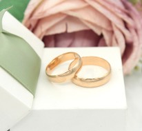 Złote obrączki p.585/8,30g - żółte złoto   ŁS