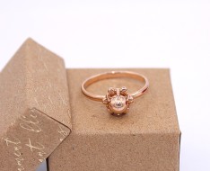 Złoty pierścionek p.585/3,13g z różowego złota    ŁZ