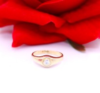 Złoty pierścionek p.585/2,17g z cyrkonią   LS