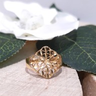 Złoty ażurowy pierścionek p.585/2,32g  al.14