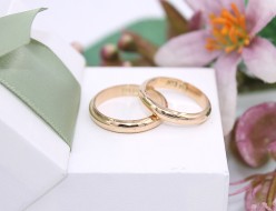 Złote obrączki p.585/9,49g   ŁS