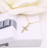 Złota zawieszka p.585/1,11g - Krzyżyk