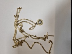 1 AUKCJA P/2025  2łańcuszek, 2zawieszka 10,5G/14K 