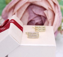 Złote kolczyki p.585/1,78g z cyrkoniami     ŁZ