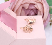 Złote kolczyki p.585/3,50g z ażurowym frontem   ŁZ