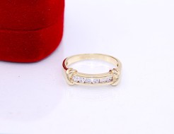 Złoty pierścionek p.585/2,82g z cyrkoniami    ŁZ
