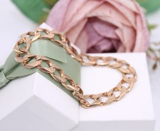 Złota bransoleta p.585/14,55g - splot Pancerka    ŁZ