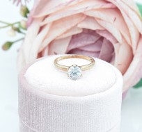 Złoty pierścionek p.333/1,80g z cyrkonią    ŁZ