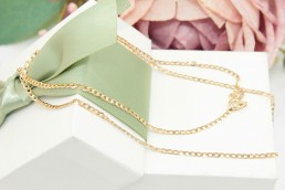 Złoty łańcuszek p.585/2,61g - splot pancerka   ŁZ