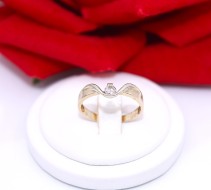 Złoty pierścionek p.585/2,62g z brylancikiem    ŁZ