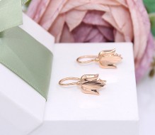 Złote kolczyki p.585/3,97g - różowe złoto    ŁZ