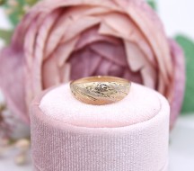 Złoty pierścionek p.585/2,25g -żółte i białe złoto     ŁS